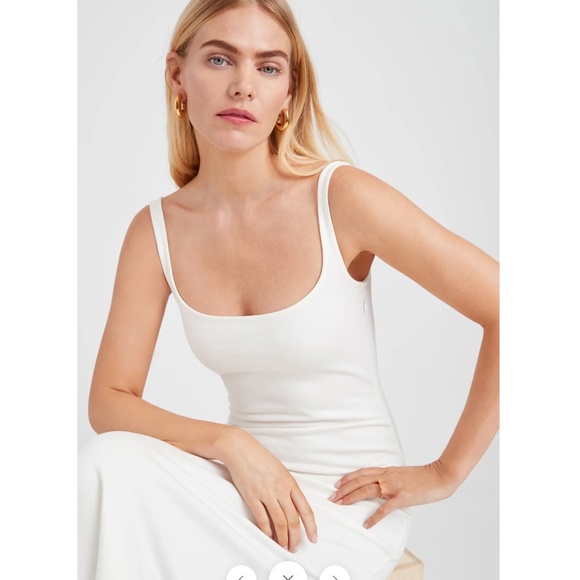 White Square Neck Tank Dress - Marcella NYC Crawford - Picture 2 of 7